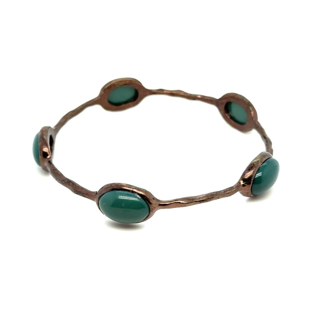 Green Station Stone Bangle‎ (c1)